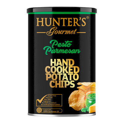 Hunter's Gourmet Pesto Parmesan / Чипсы картофельные, 150 г, песто и пармезан