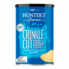 Hunter's Gourmet Sea Salt Crinkled / Чипсы картофельные, 140 г, морская соль